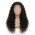 22 Inch Black Curly Lace Front Wig – Synthetic Fiber, Pre-Plucked Natural Hairline, Glueless Cap
